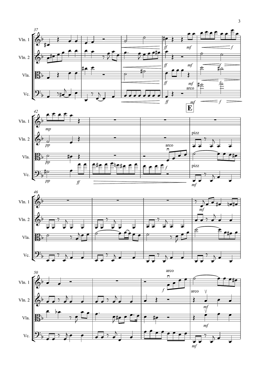 Tasty Tango for String Quartet String Quartet scores gallery preview page 3