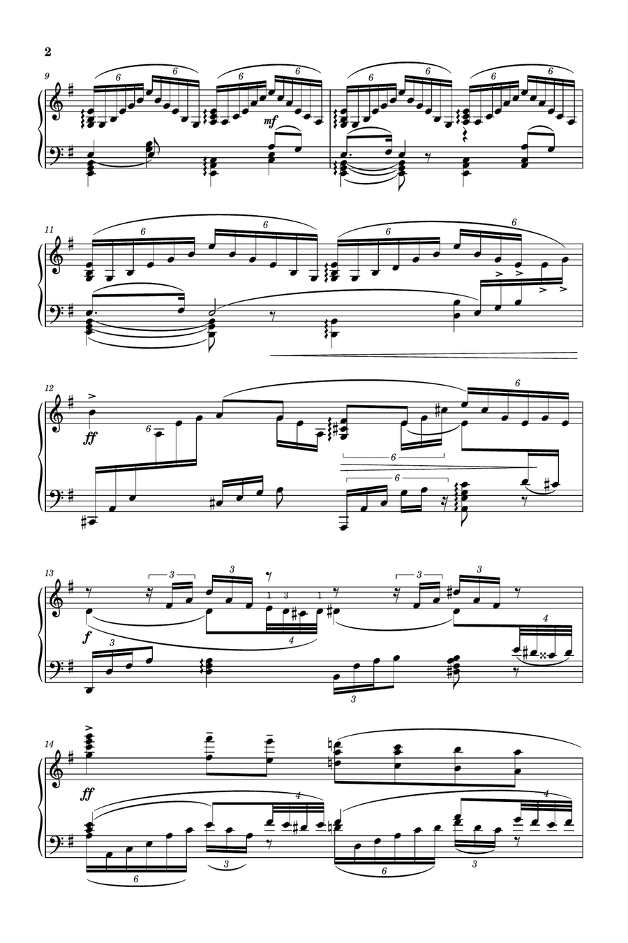 Tchaikovsky - Pas de Deux The Nutcracker (ballet), Op.71 Act 2, No.14 (Taneyev) - Original For Piano Piano Solo scores gallery preview page 2