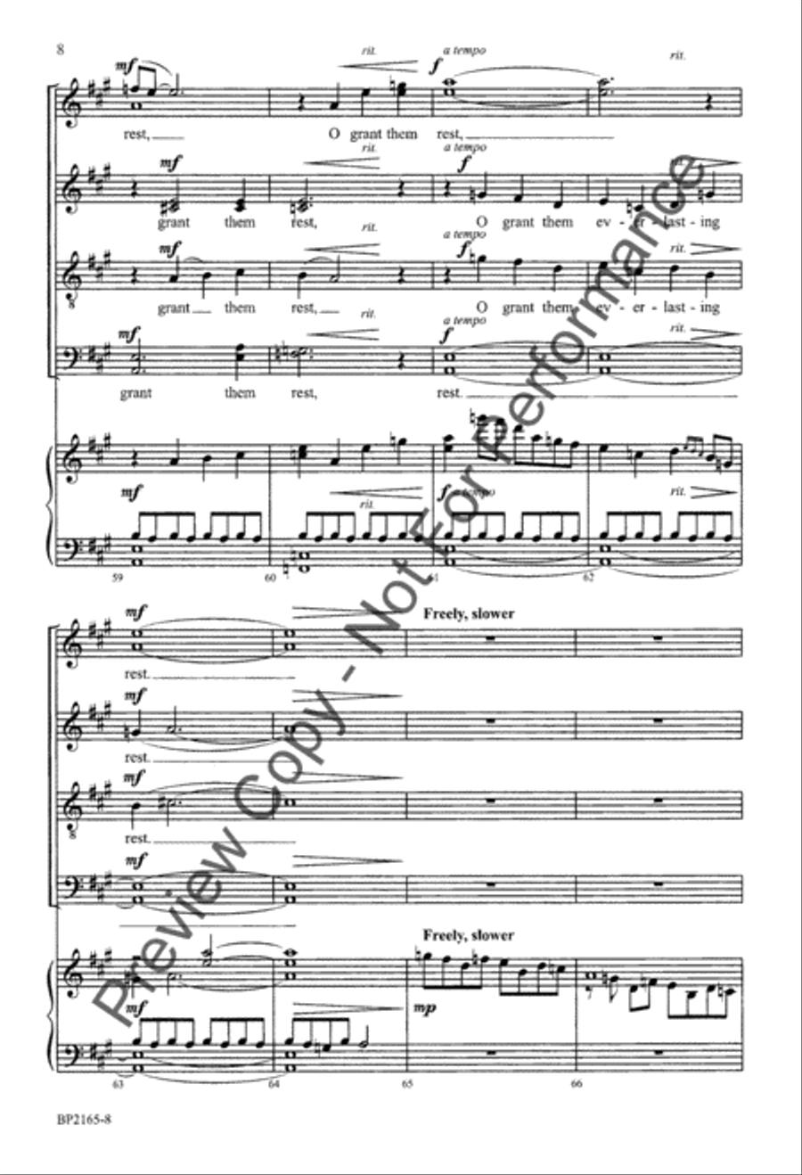 Agnus Dei (from Requiem) Agnus Dei (from Requiem) 4-Part scores gallery preview page 9