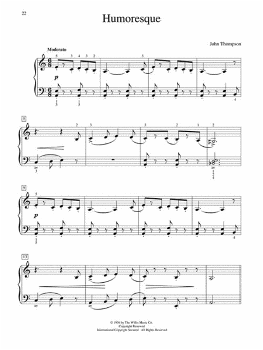 Classic Piano Repertoire – John Thompson Piano Method scores gallery preview page 6