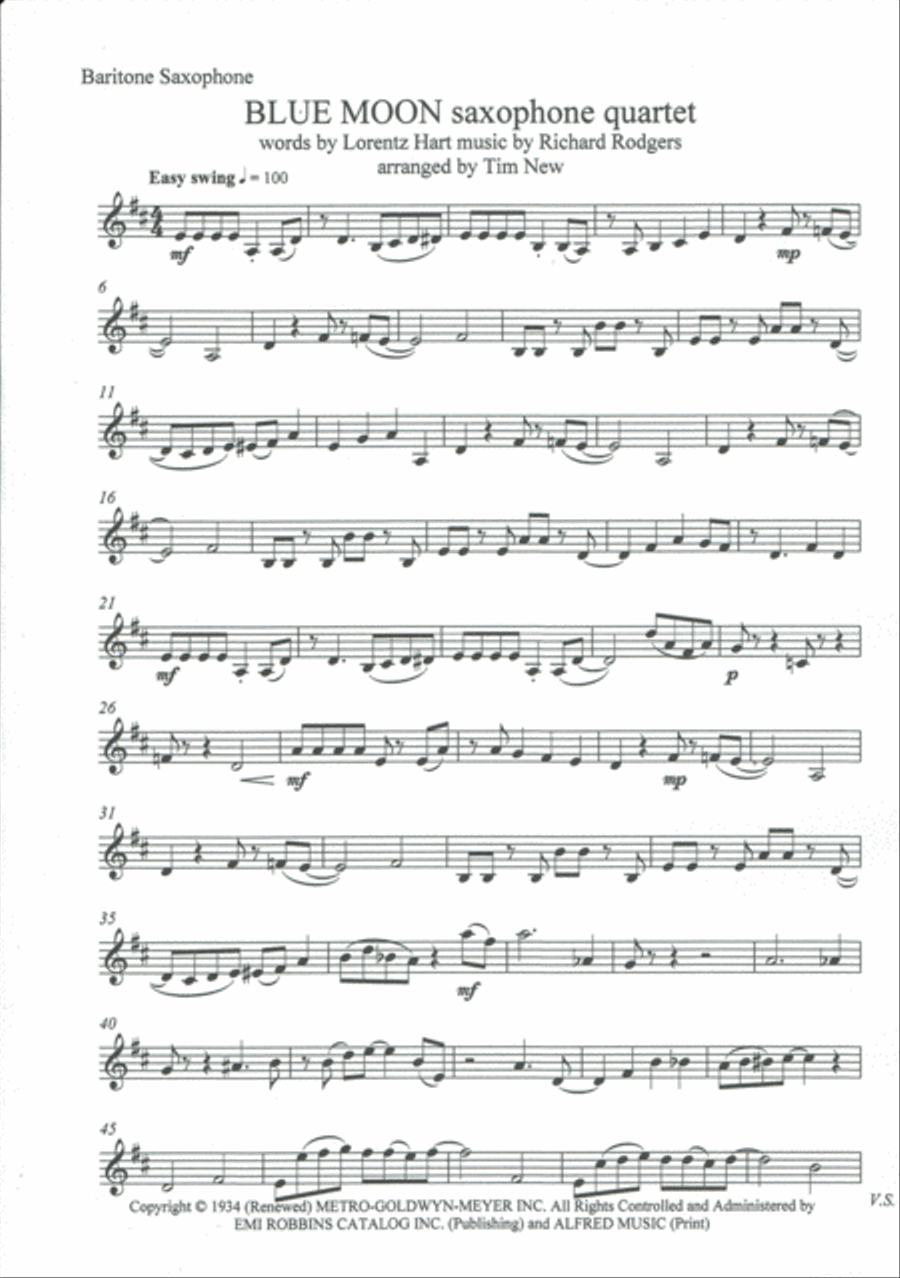 Blue Moon Woodwind Quartet scores gallery preview page 5