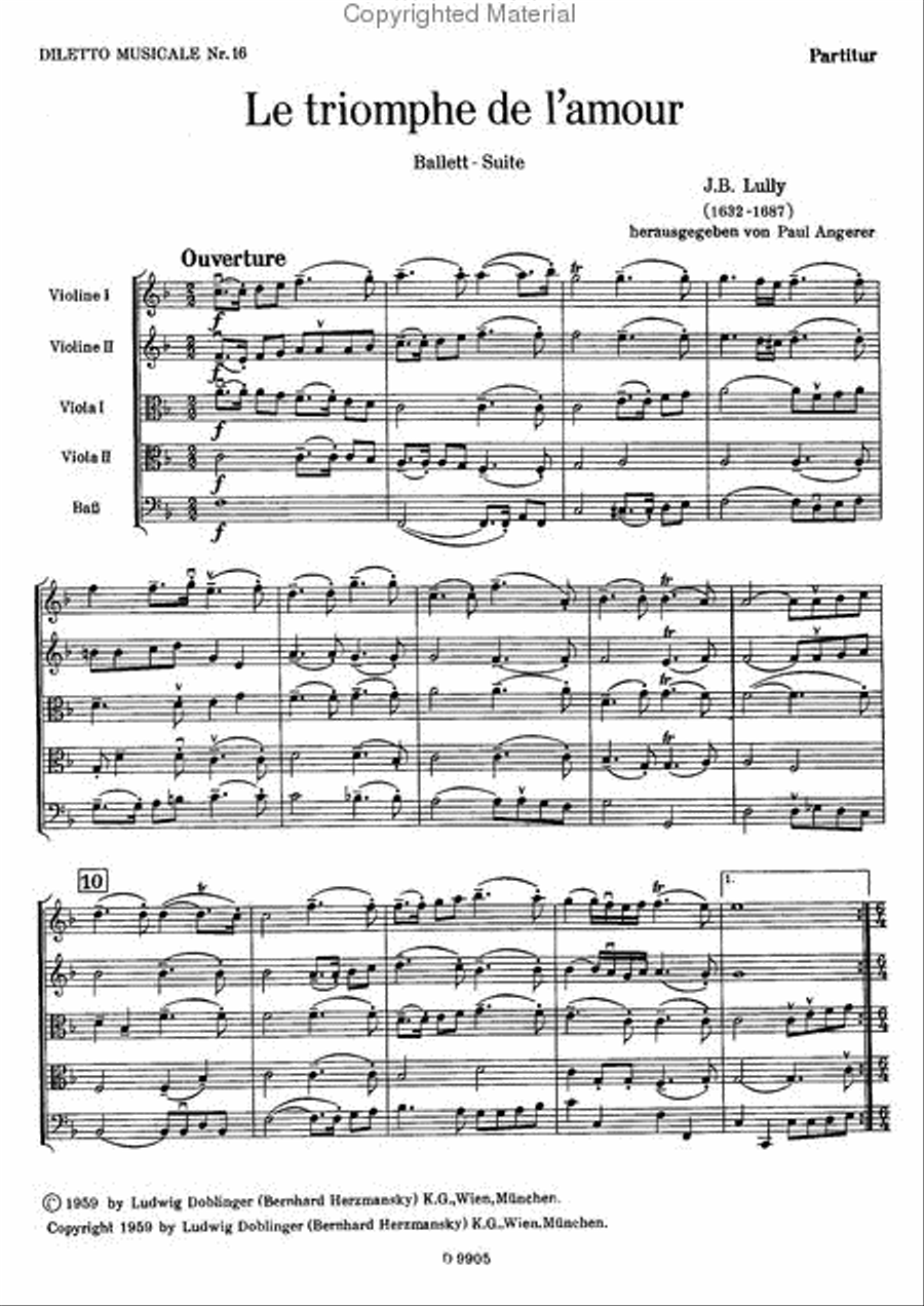 Le triomphe de l'amour String Orchestra scores gallery preview page 2