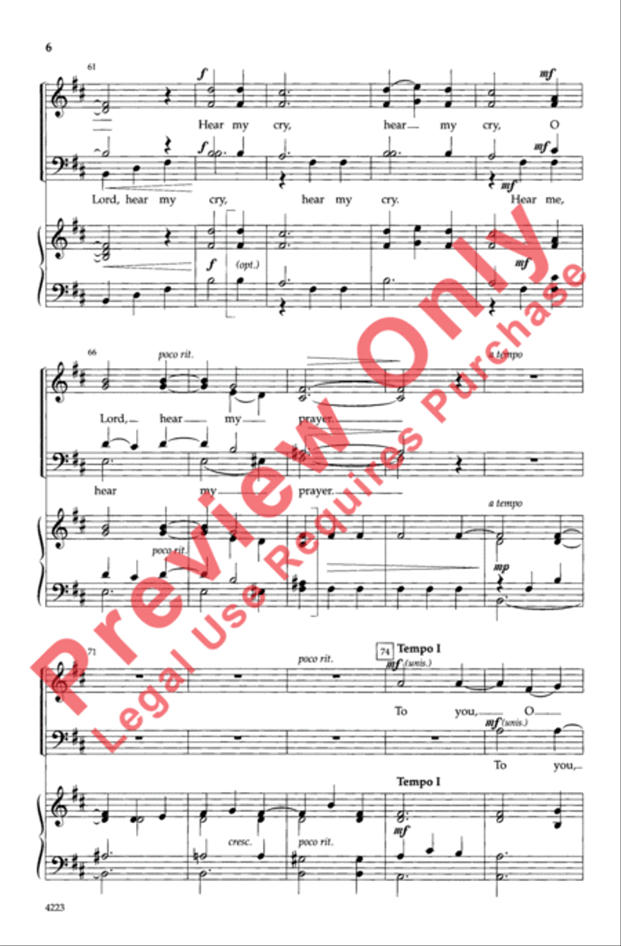 Prayer Prayer 4-Part scores gallery preview page 6