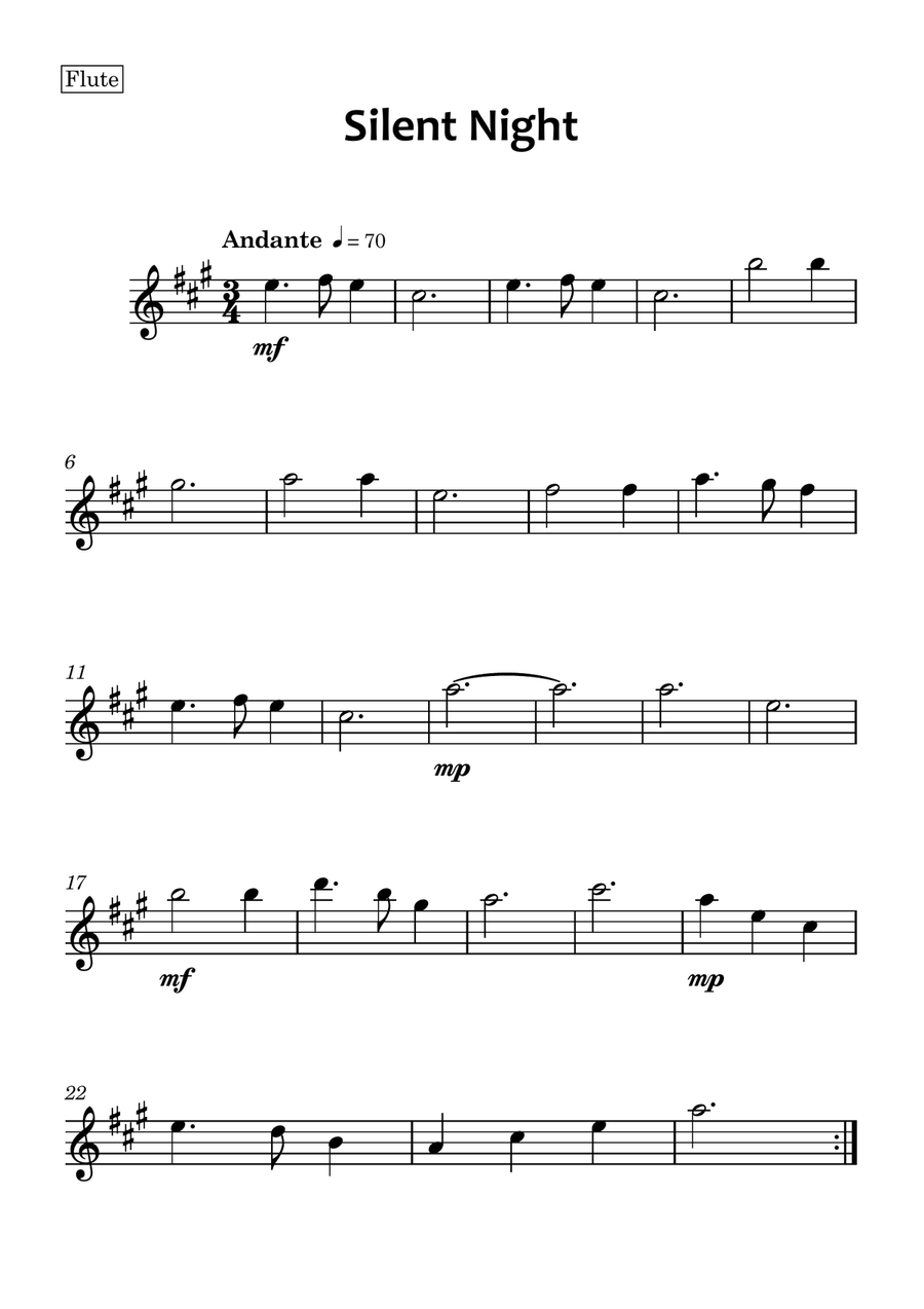 Silent Night Woodwind Quintet scores gallery preview page 3