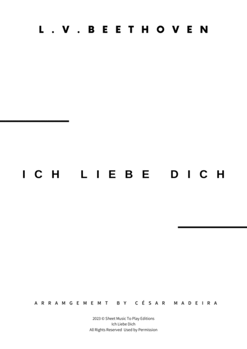 Ich Liebe Dich - Voice and Piano - G Major (Full Score and Parts) image number null