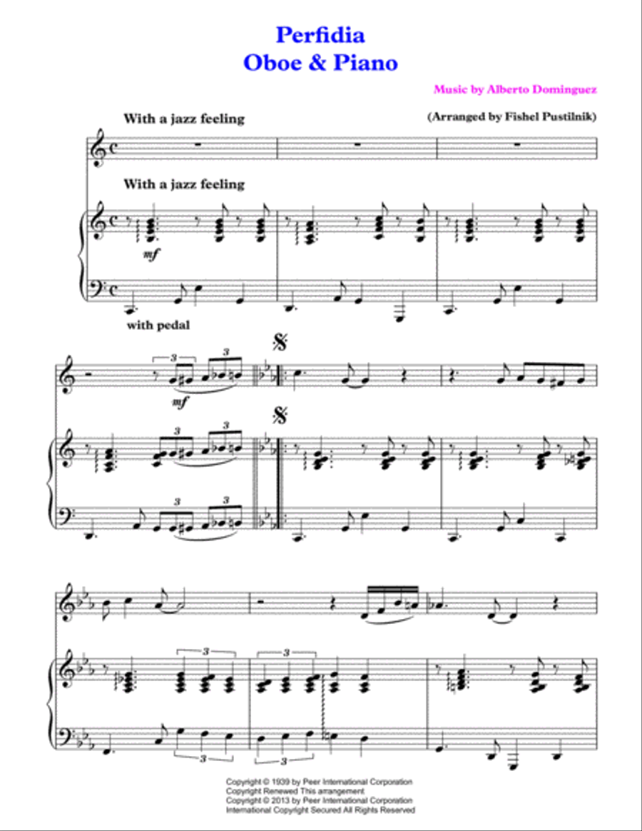 Perfidia Piano scores gallery preview page 2
