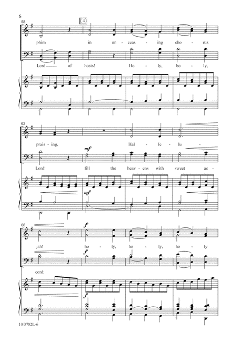 Holy God, We Praise Your Name 4-Part scores gallery preview page 7