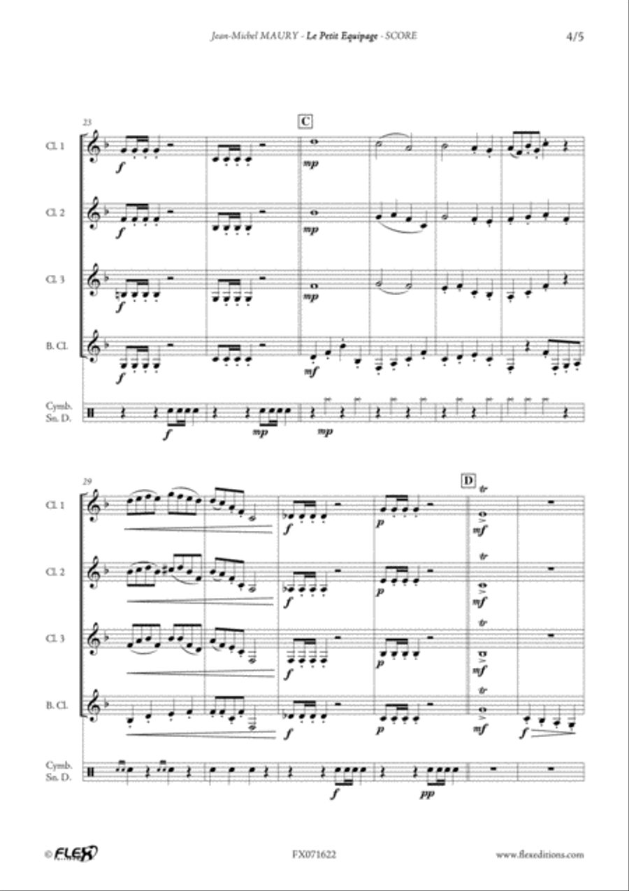 Le Petit Equipage Clarinet Quartet scores gallery preview page 4