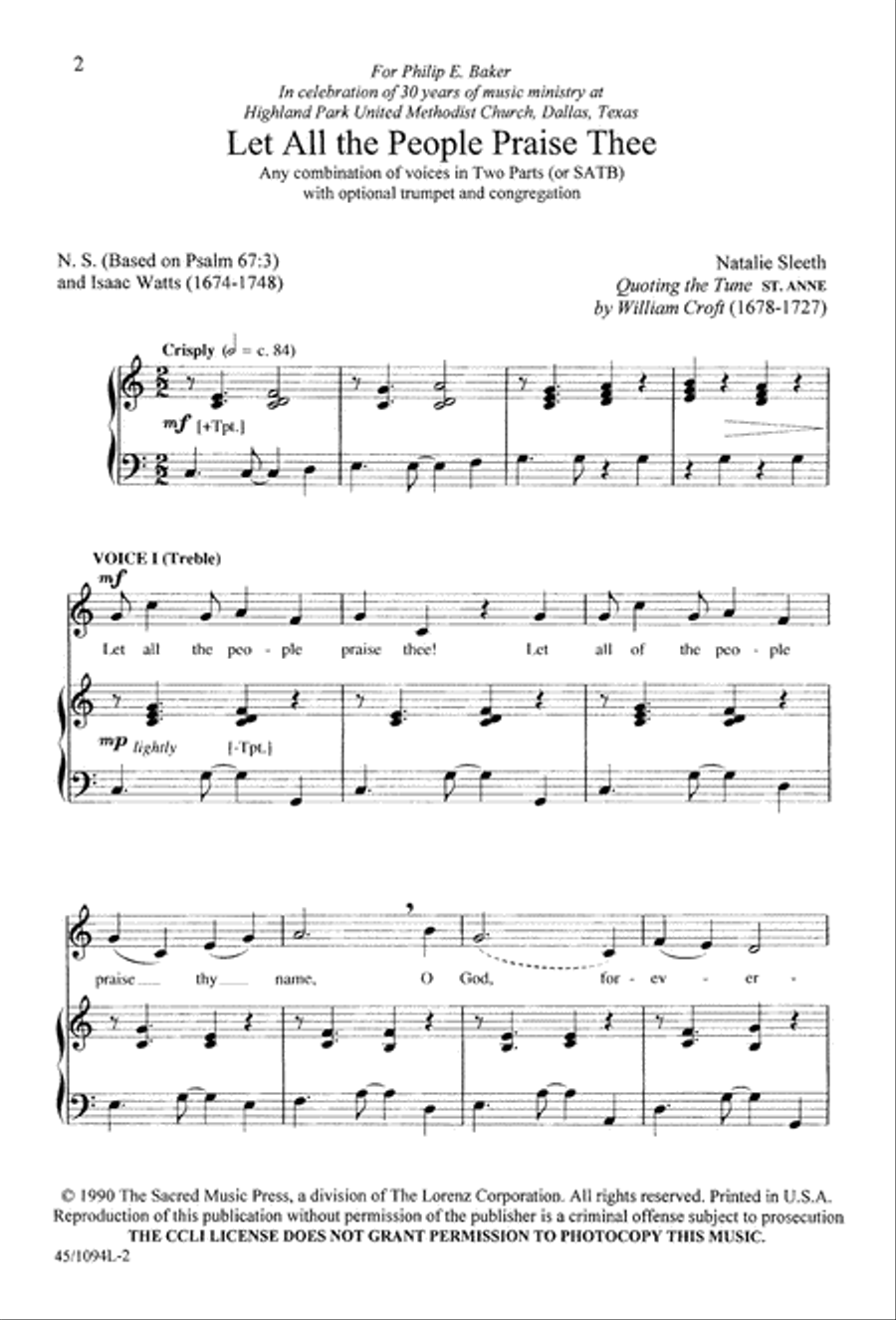10 Anthems for about 10 Singers Unison Choir scores gallery preview page 3