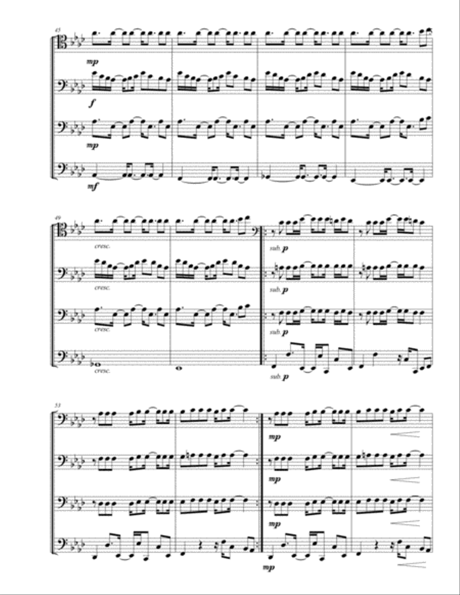 Axel F Woodwind Quartet scores gallery preview page 5