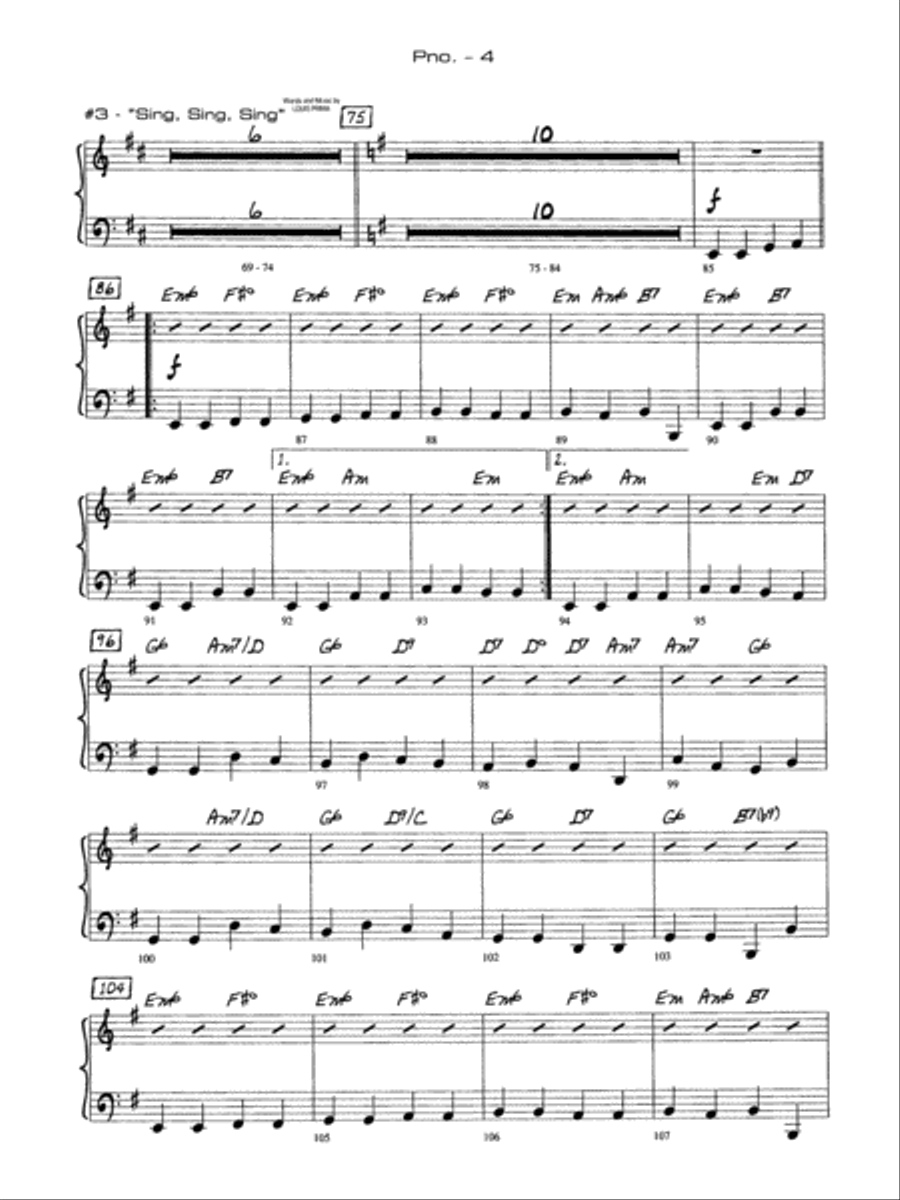 A Salute to Benny Goodman: Piano Accompaniment Jazz Ensemble scores gallery preview page 4