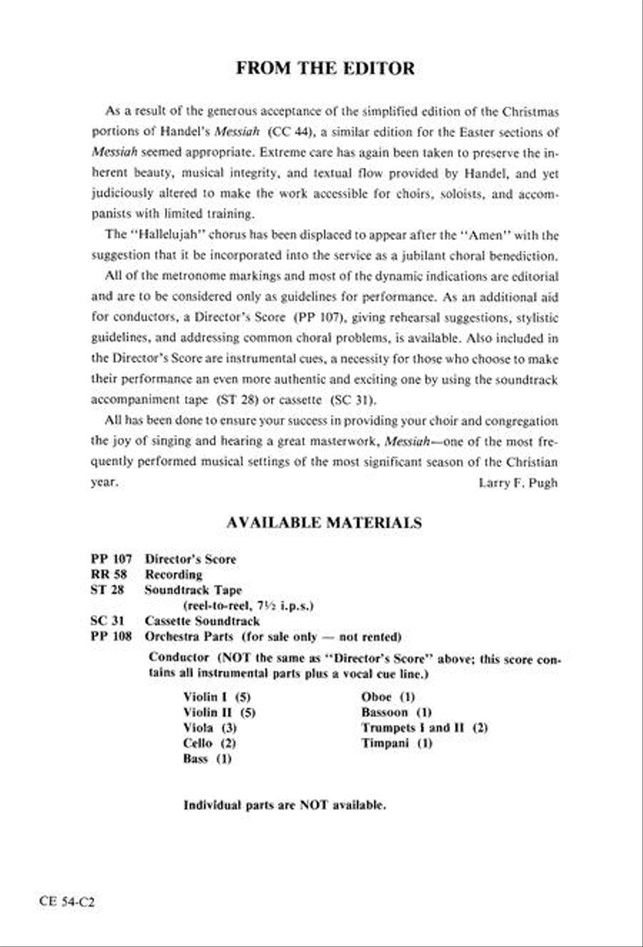 Handel's Messiah - The Easter Celebration 4-Part scores gallery preview page 2