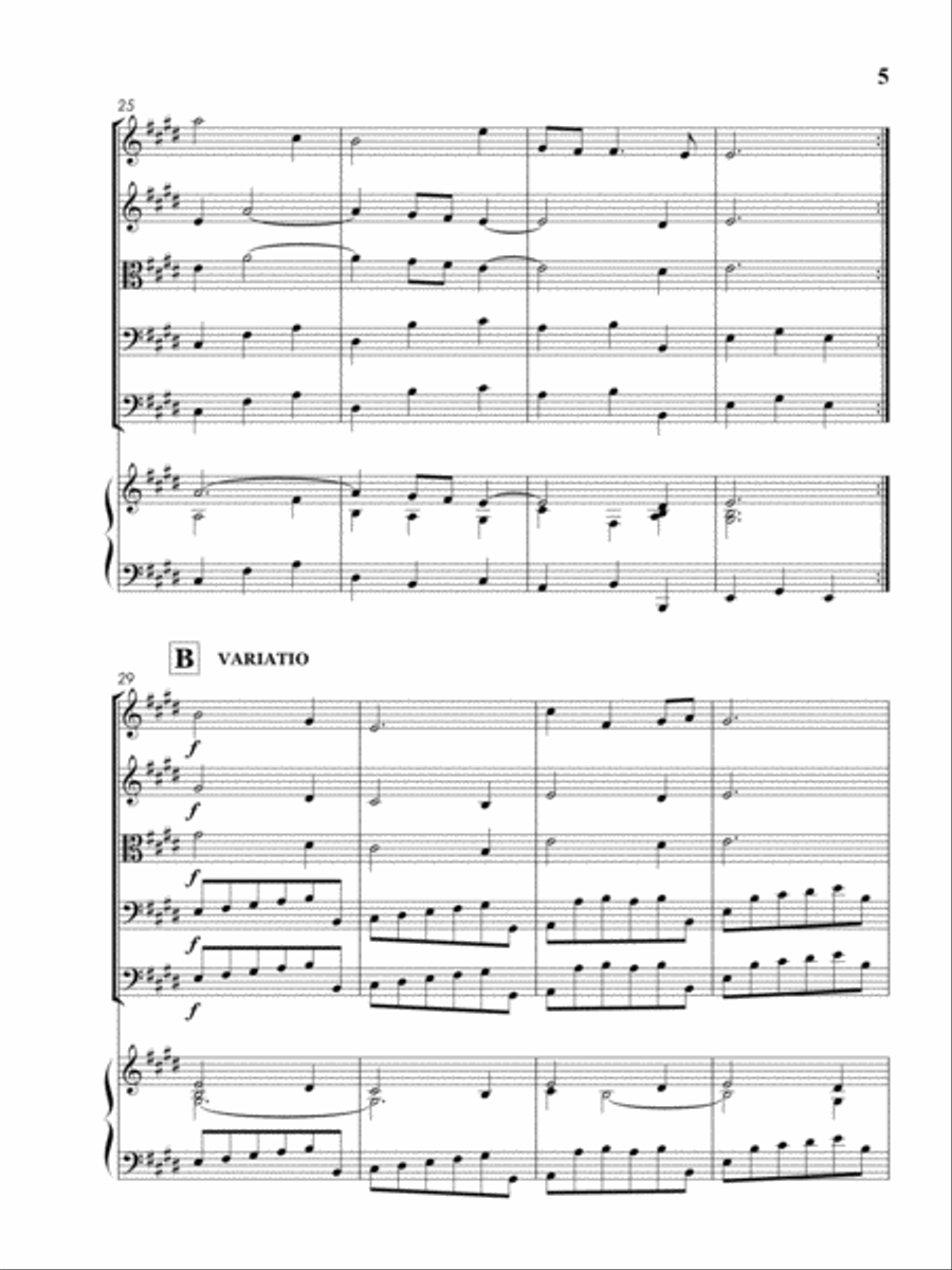 Larghetto e piano (Aria from 'Concerto grosso In B Minor', Op.6, No.12 HWV 330 - 3) String Orchestra scores gallery preview page 6