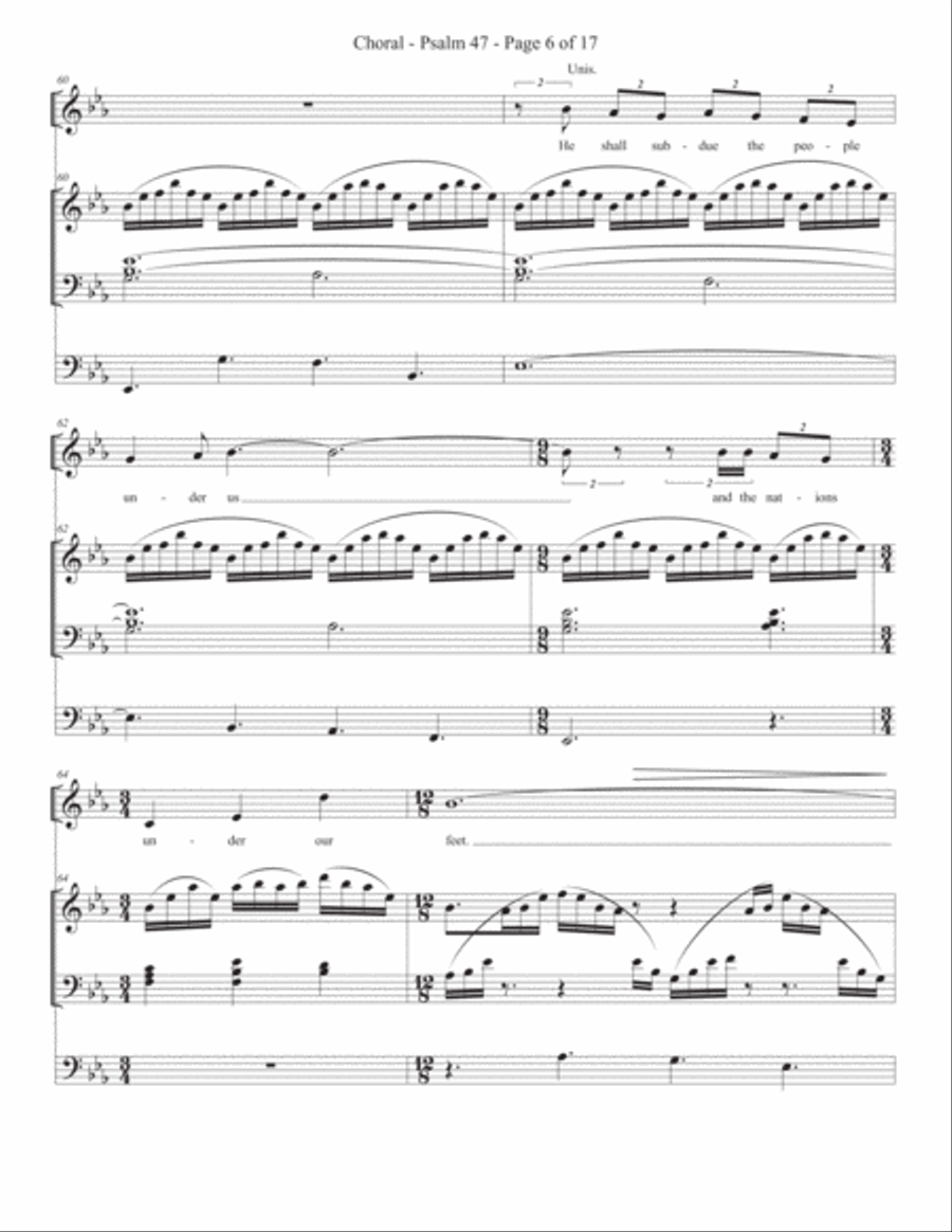Psalm 47 - O Clap Your Hands 4-Part scores gallery preview page 6