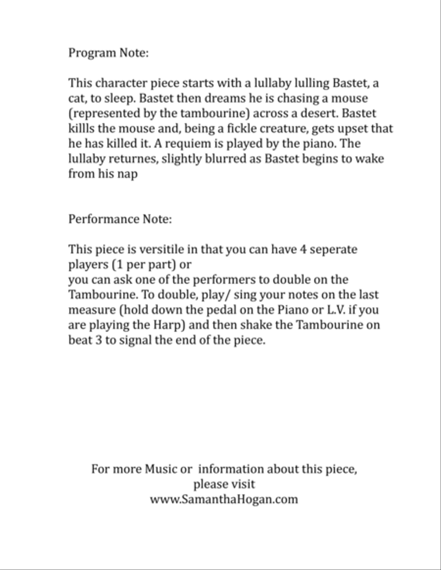 Bastet's Lullaby School and Community scores gallery preview page 2