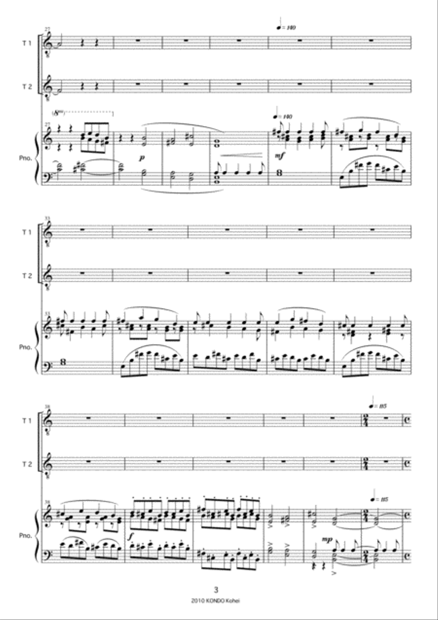 Doko ka Toku kara Ongaku ga Kikoeru Op.113 Vocal Duet scores gallery preview page 4