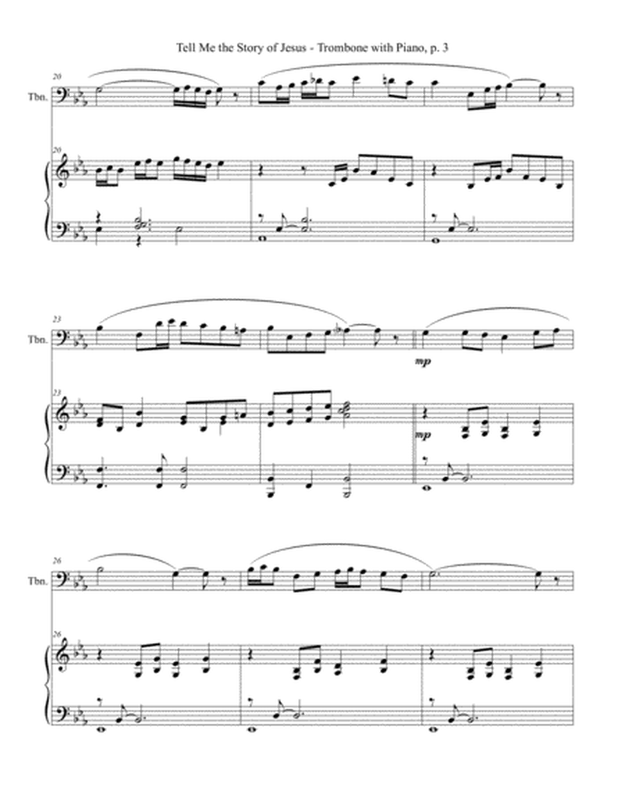 TELL ME THE STORY OF JESUS (for Trombone and Piano with Score/Part) image number null