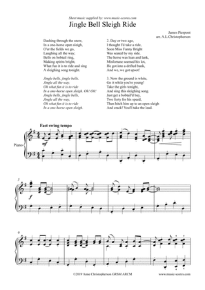 Jingle Bell Sleigh Ride - Piano