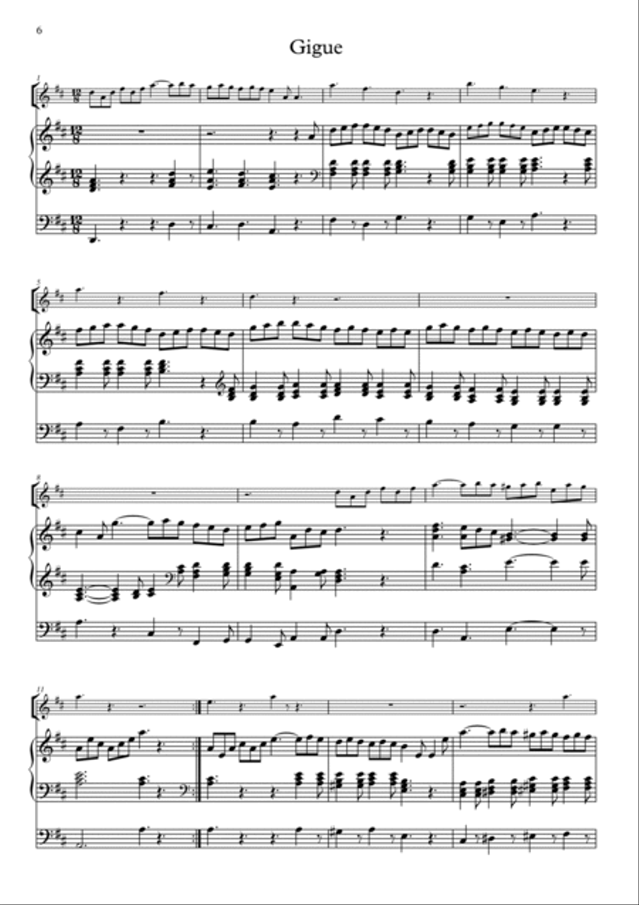 G. F. Handel Suite D major (from Water music) for trumpet & organ C Trumpet scores gallery preview page 4