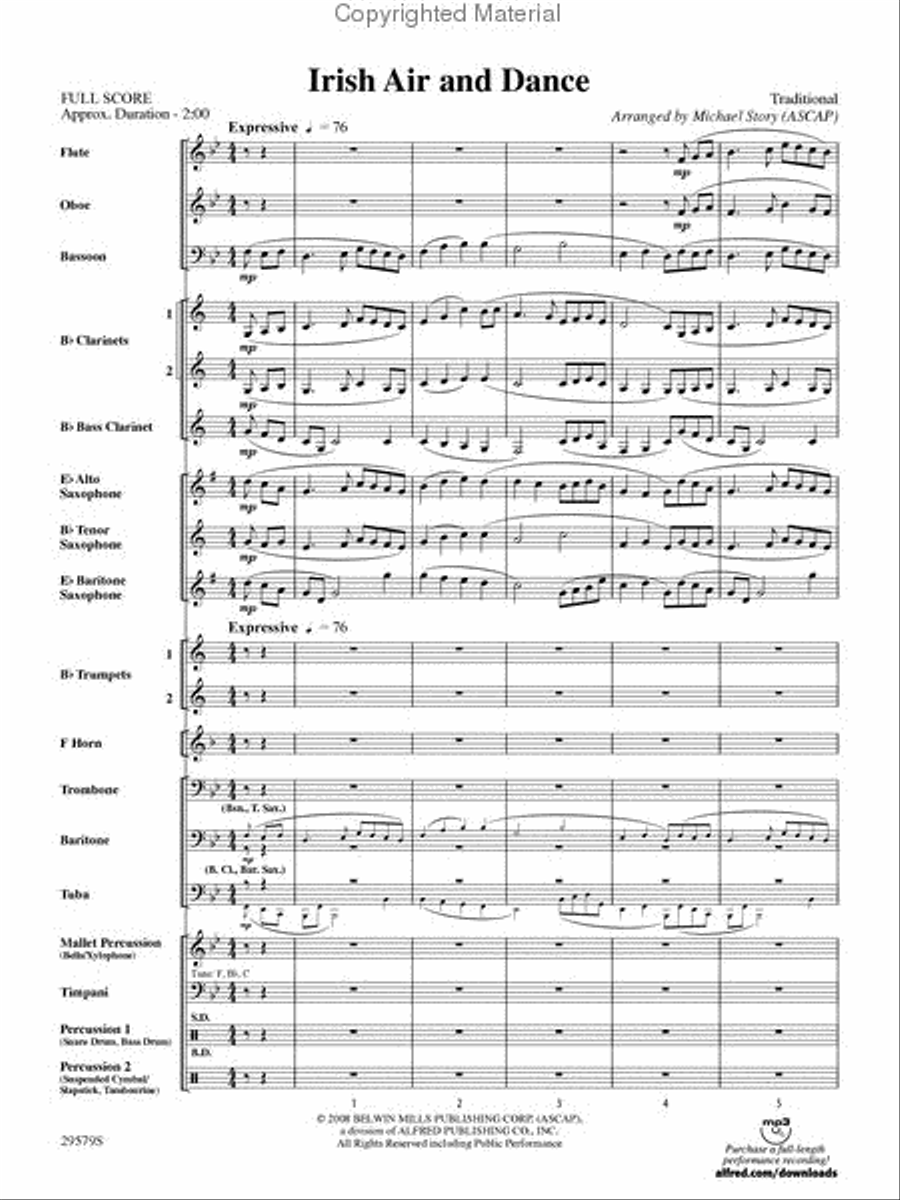 Irish Air and Dance Concert Band scores gallery preview page 2