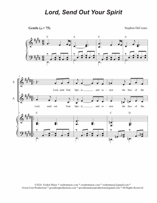 Lord, Send Out Your Spirit (Duet for Soprano and Alto solo)