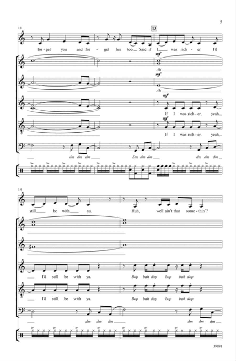 Forget You A Cappella scores gallery preview page 4