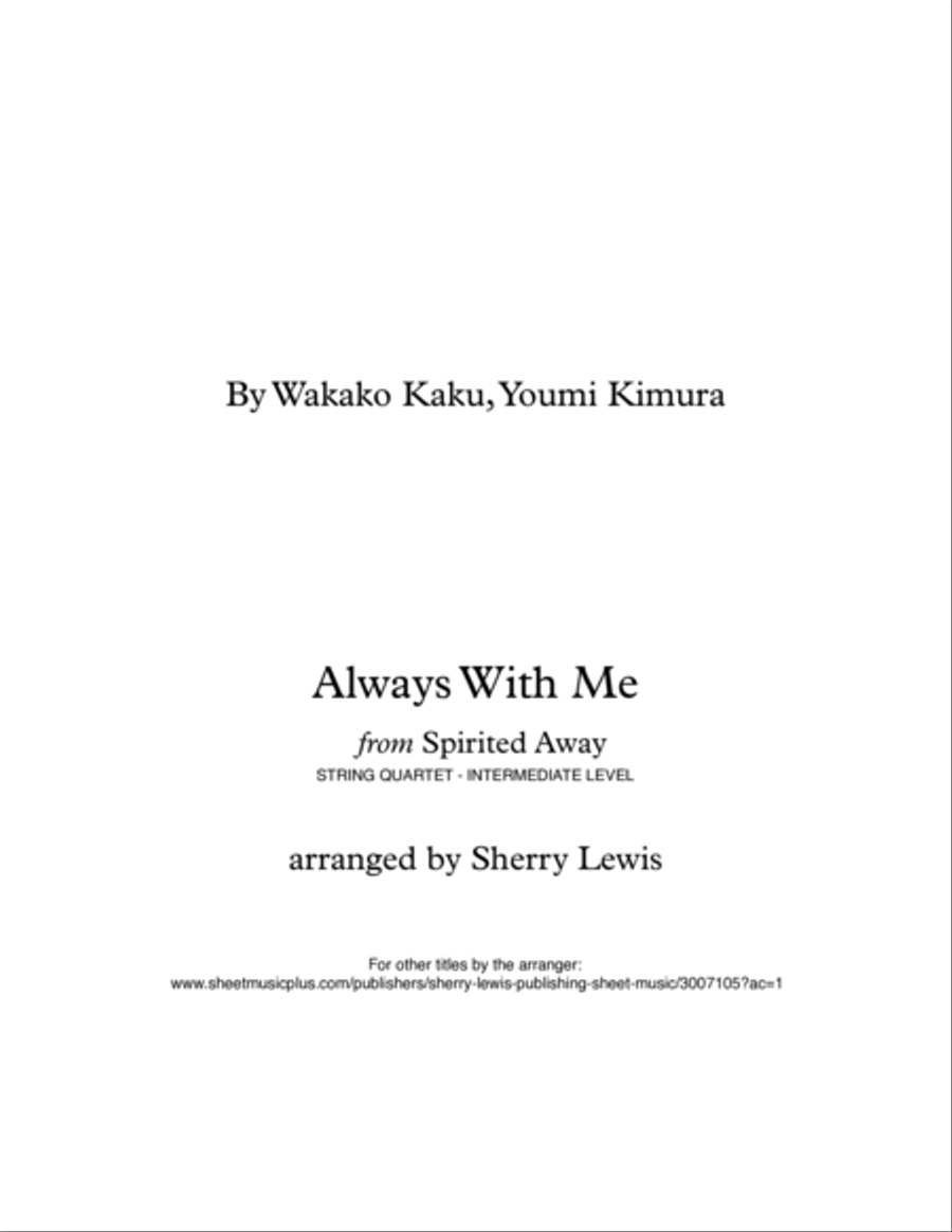 Itsumo Nandodemo (always With Me) String Quartet scores gallery preview page 2