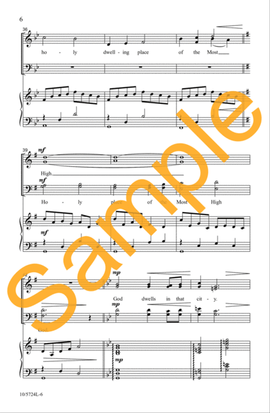 Psalm 46 4-Part scores gallery preview page 7