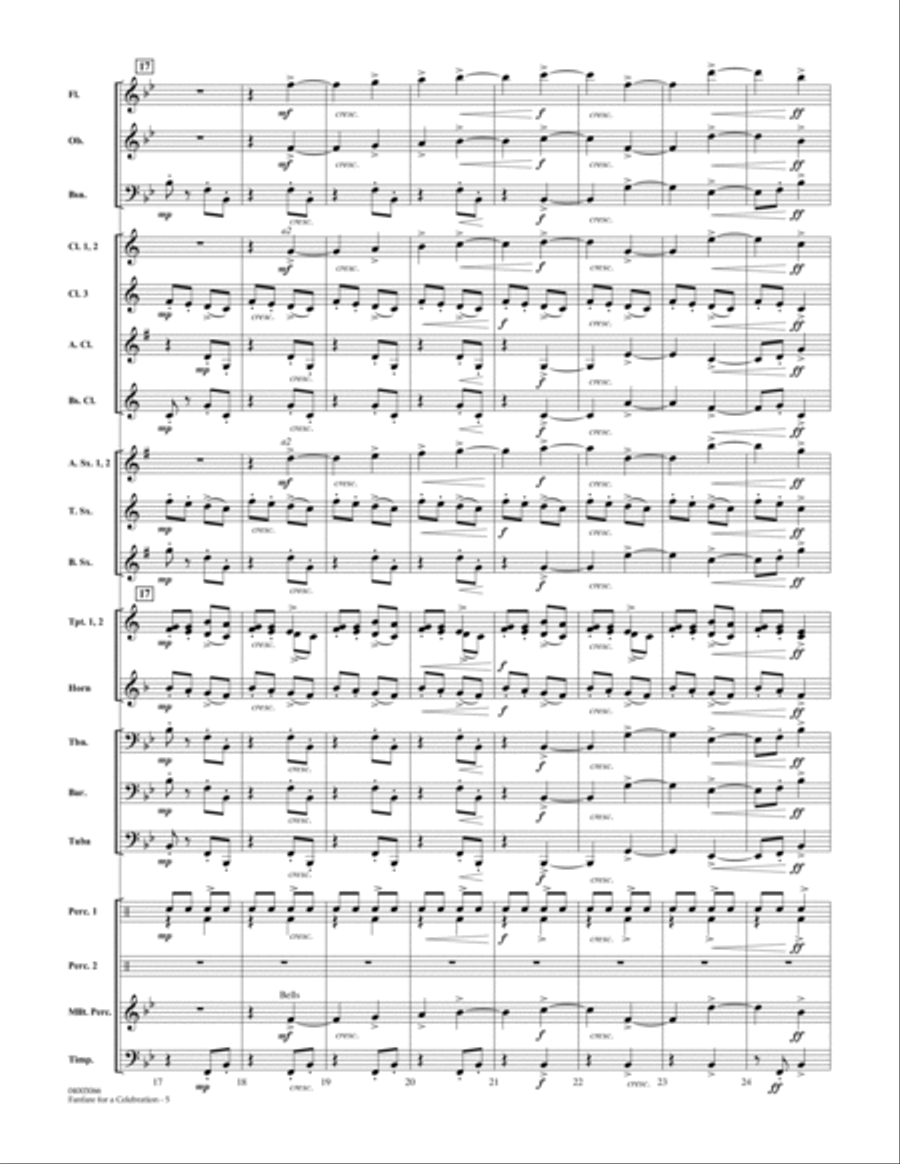 Fanfare For A Celebration - Full Score Concert Band scores gallery preview page 5
