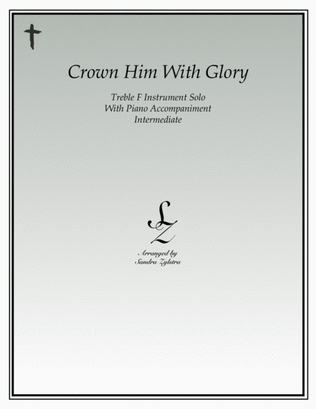 Book cover for Crown Him With Glory (treble F instrument solo)