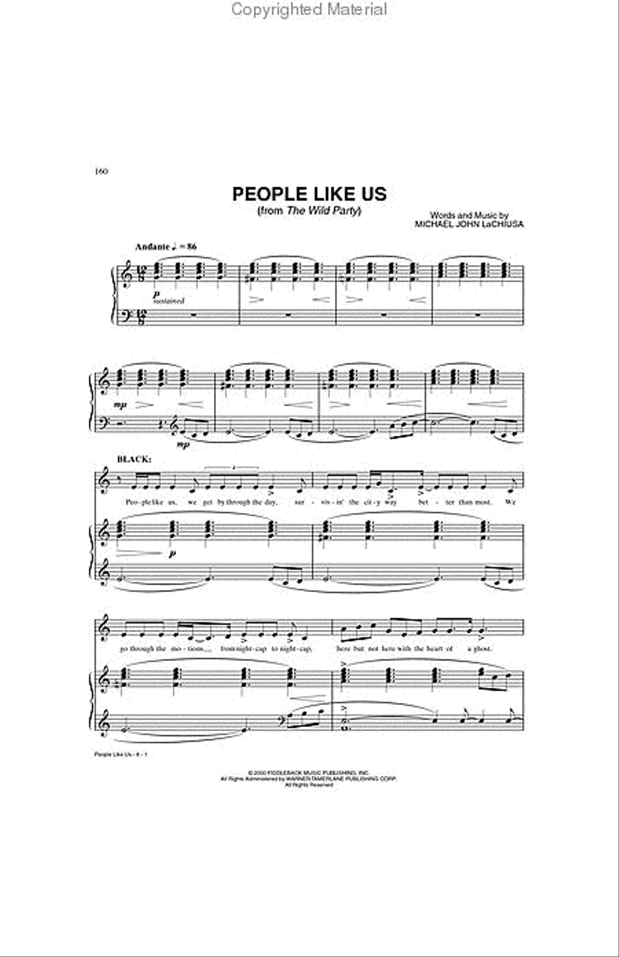 Michael John LaChiusa Songbook Piano, Vocal, Guitar scores gallery preview page 2