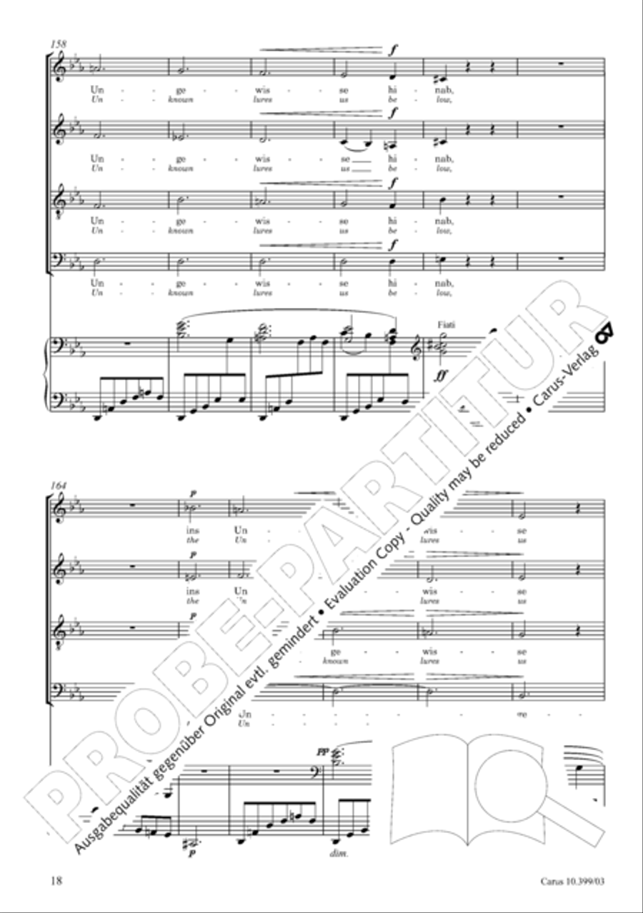 Schicksalslied, Op. 54 4-Part scores gallery preview page 19