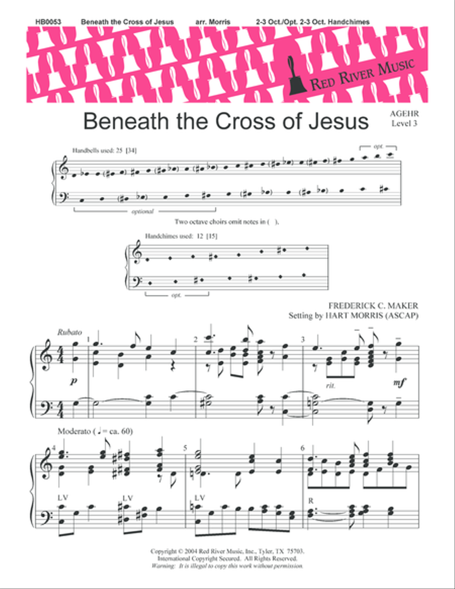 Beneath the Cross of Jesus 3-Octaves scores gallery preview page 1