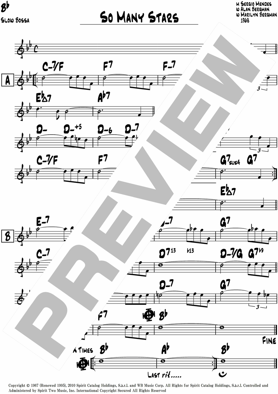 So Many Stars So Many Stars Piano scores gallery preview page 1