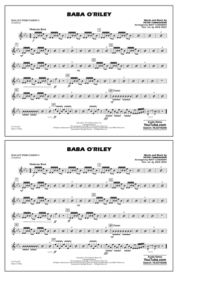 Baba O'Riley (arr. Matt Conaway) - Mallet Percussion 1