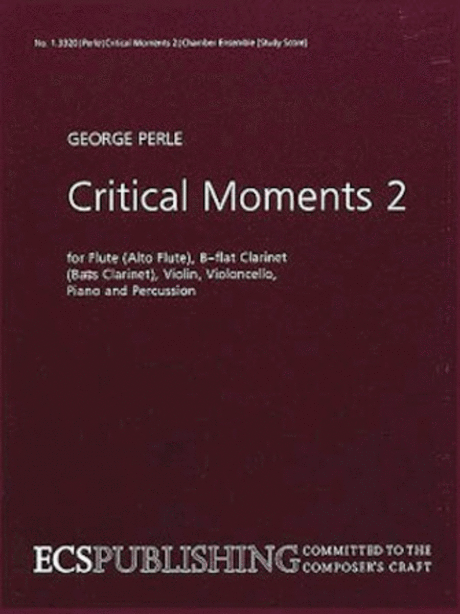 Critical Moments 2 (parts) Clarinet scores gallery preview page 1