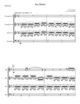 Ave Maria (Franz Schubert) for Brass Quartet