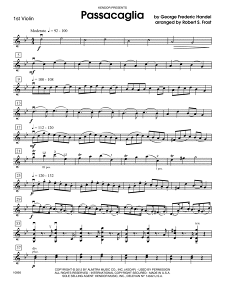 Passacaglia - Violin 1