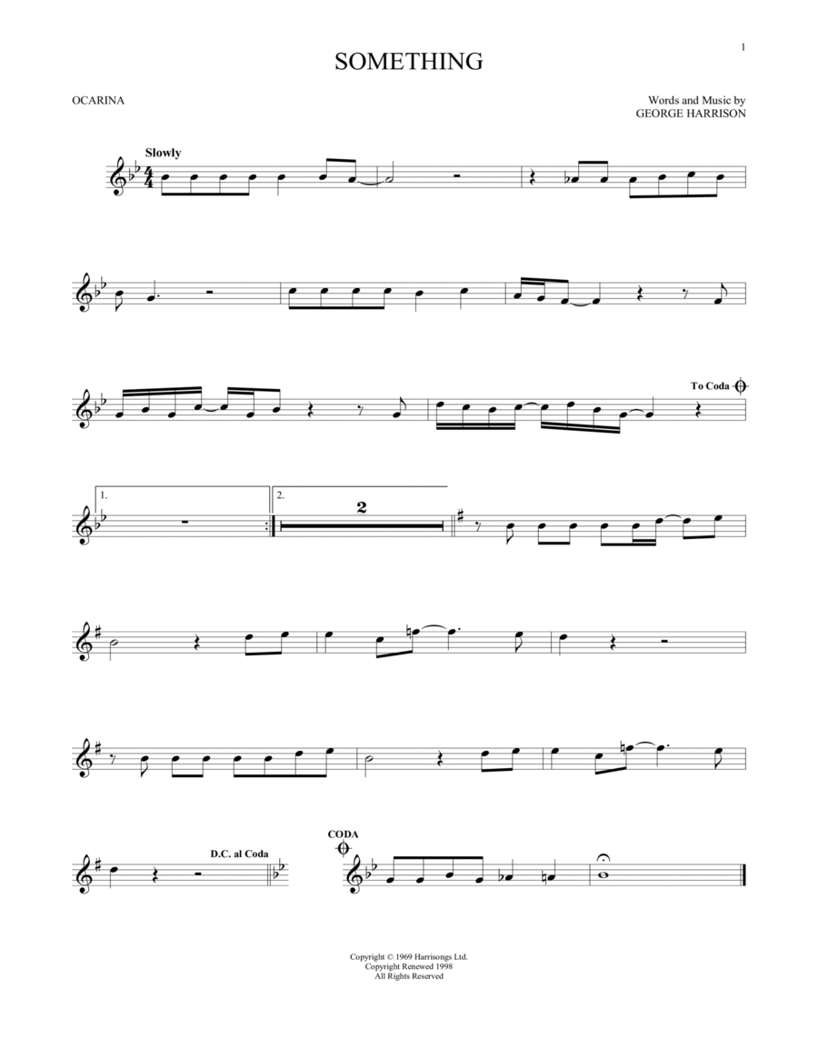 Something Something ocarina scores gallery preview page 1