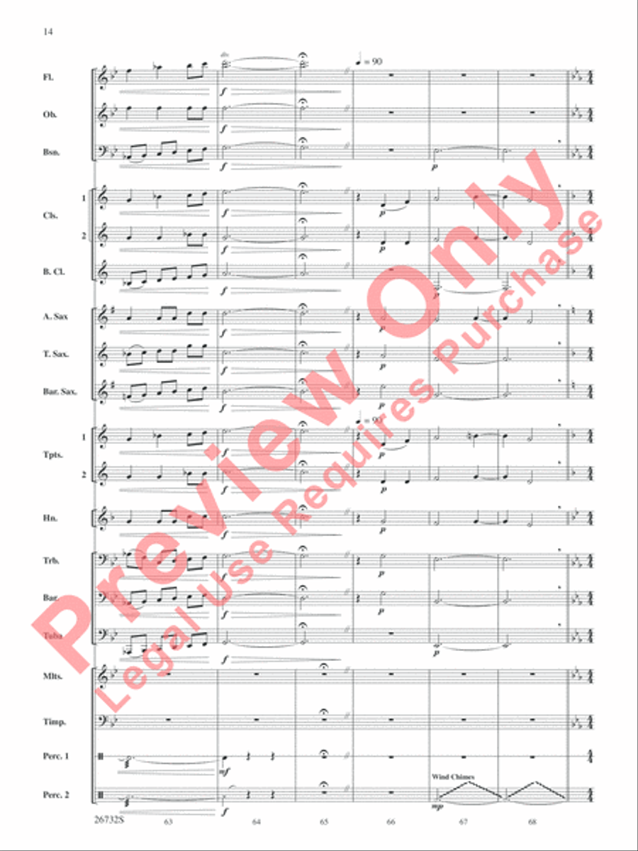 Four Waves Four Waves Concert Band scores gallery preview page 15