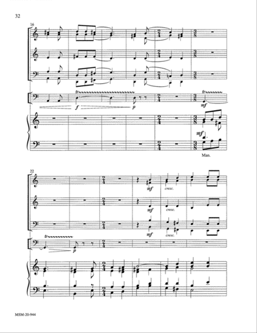 Three Pieces for Brass Quintet, Timpani, and Organ Organ scores gallery preview page 12