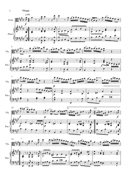 Lesson No.2 for Viola and Piano