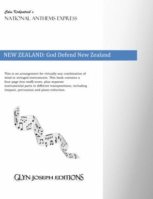 Book cover for New Zealand National Anthem: God Defend New Zealand