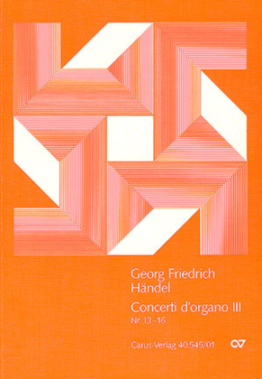 Book cover for Handel: Concerti d'organo Nr. 13-16