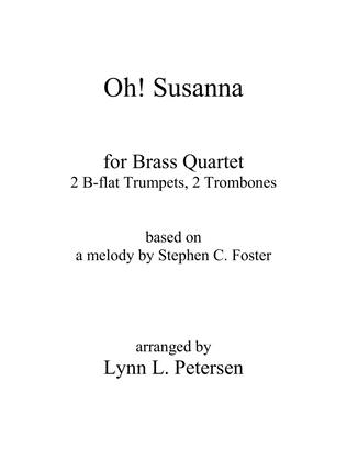 Book cover for Oh! Susanna for brass quartet
