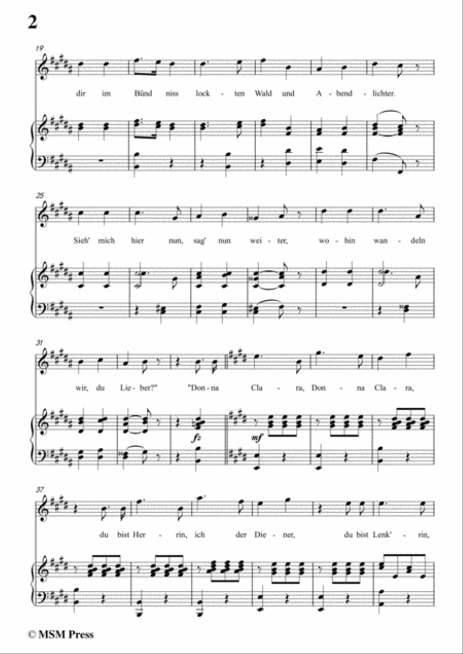 Schubert-Don Gayseros(I),in B Major,D.93 No.1,for Voice and Piano Voice Solo scores gallery preview page 4