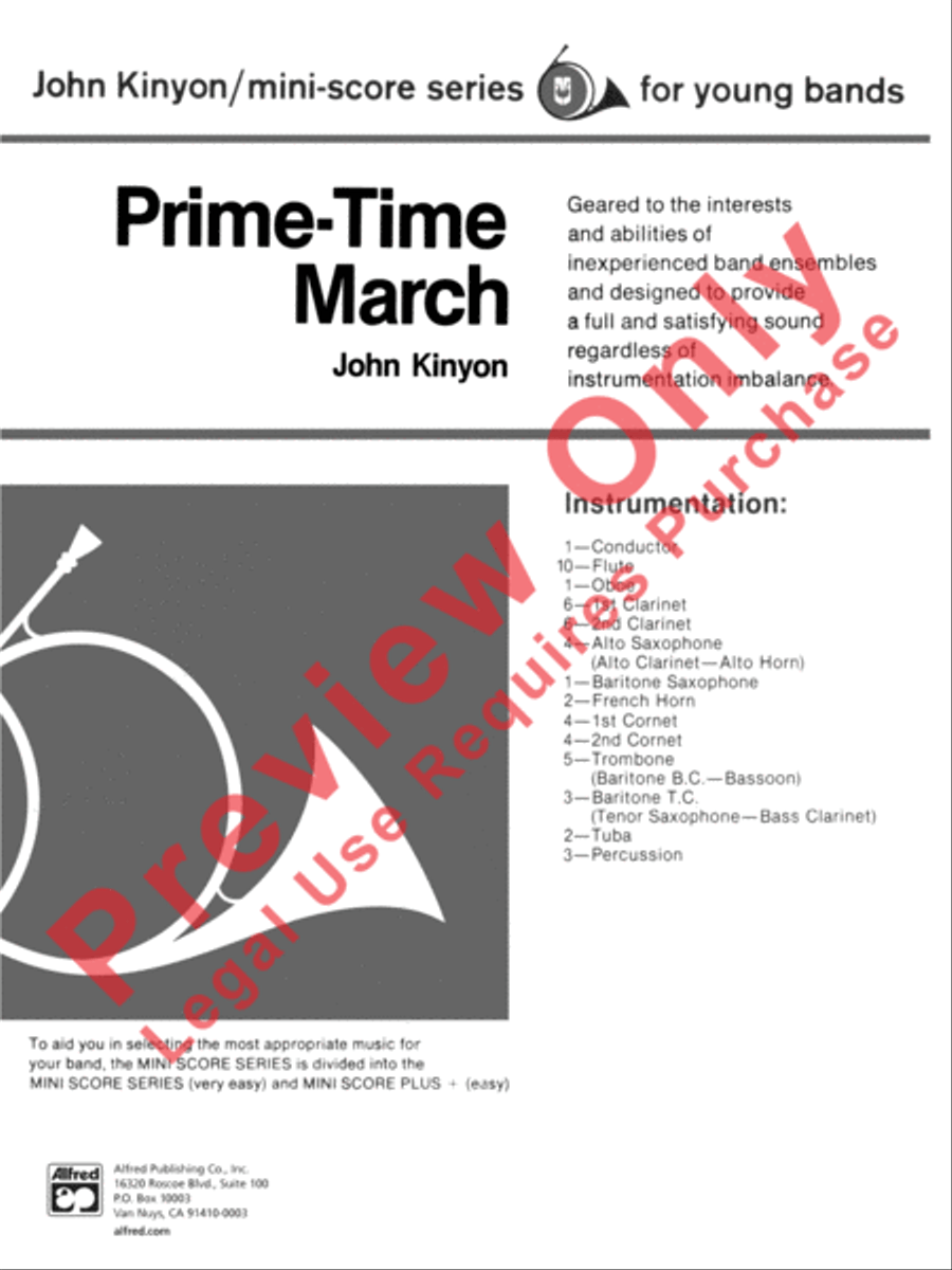 Prime-Time March Prime-Time March Concert Band scores gallery preview page 2