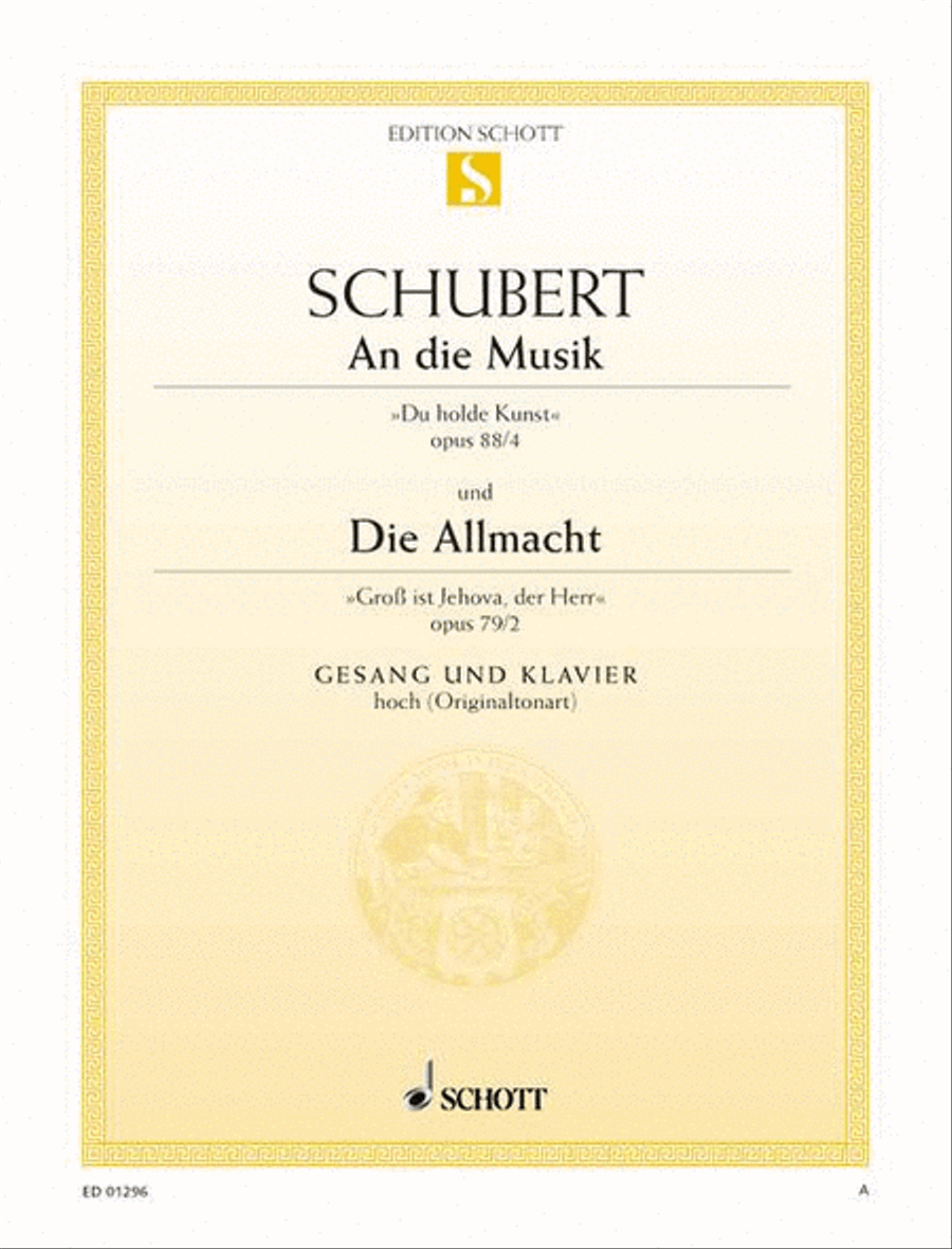 An die Musik / Die Allmacht High Voice scores gallery preview page 1