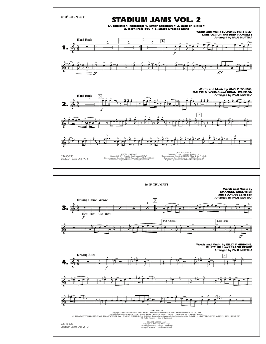 Stadium Jams - Vol. 2 - 1st Bb Trumpet