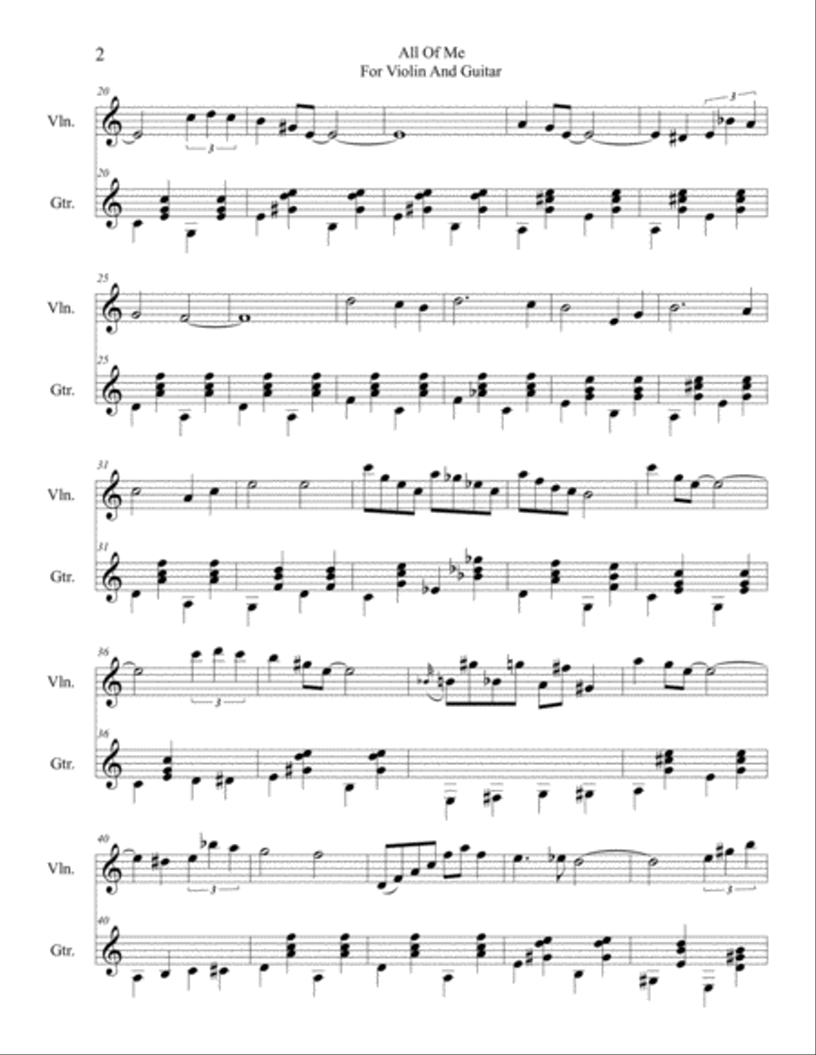 All Of Me String Duet scores gallery preview page 2